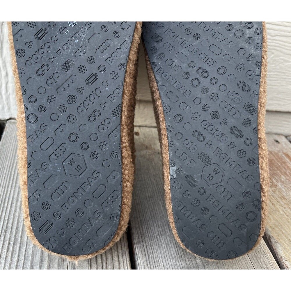 Bombas Sunday Slipper Women's 10 Sherpa Slip On Mule Slippers - Dark Camel - Picture 12 of 12